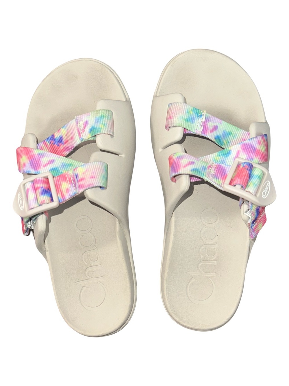 Chaco Chillos Light Tie-dye Comfort Waterproof Slide Sandal Girls Sz 2